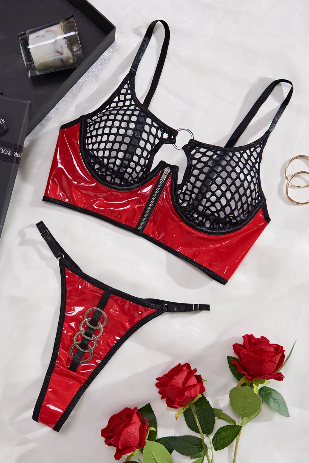 MAEVE | Conjunto de lencería de látex seductora