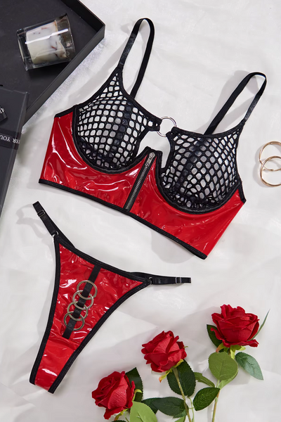 MAEVE | Conjunto de lencería de látex seductora