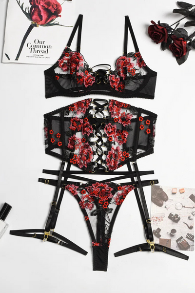 ANNA | Conjunto de lencería floral sensual