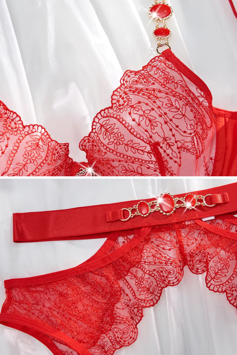 NATASA | Conjunto de lencería glamorosa y seductora