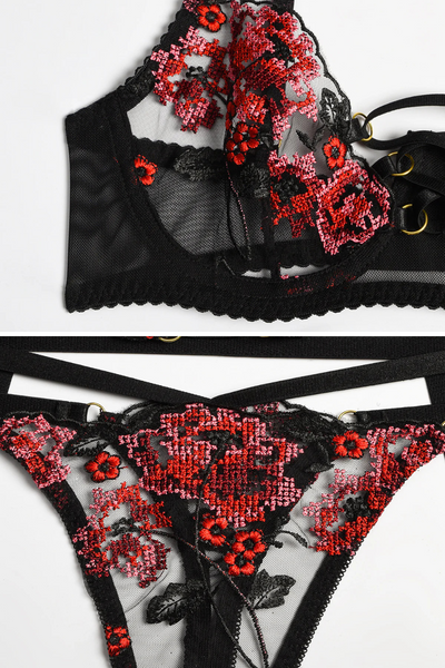 ANNA | Conjunto de lencería floral sensual
